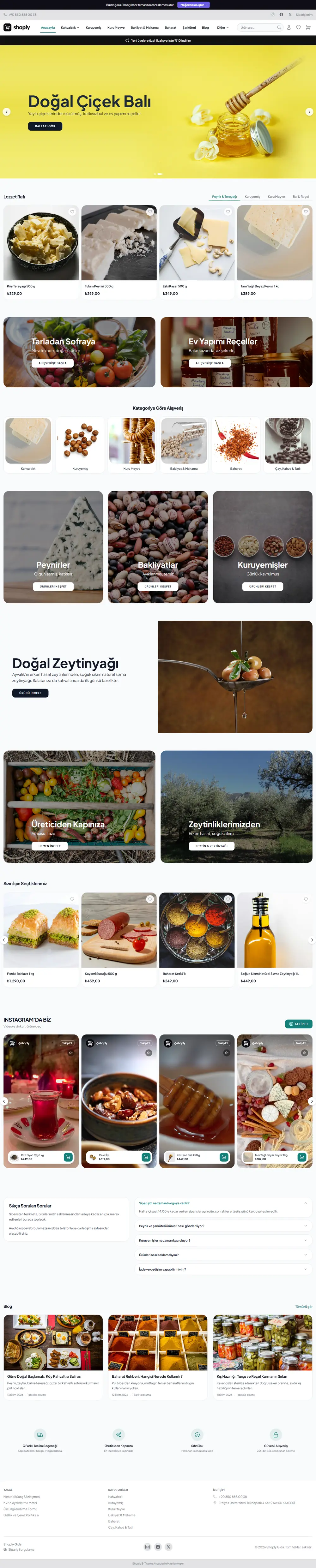 Gıda & Market hazır teması — Shoply Gıda örnek mağazası